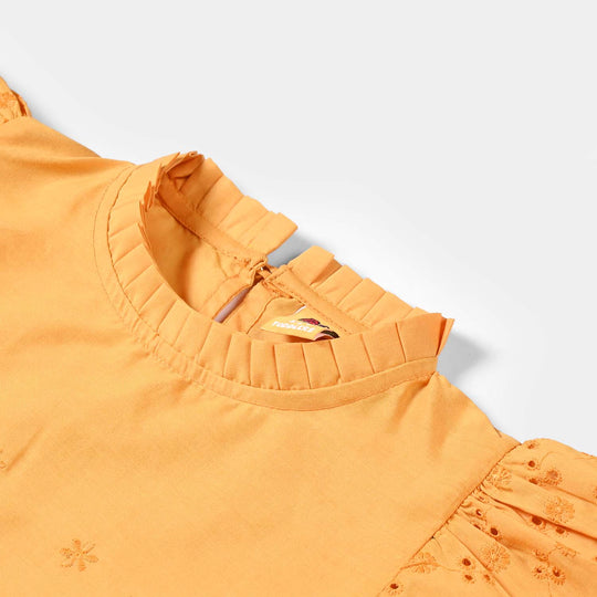 Girls Chicken Kari Chicken Casual Frock Citrus Gala-Citrus