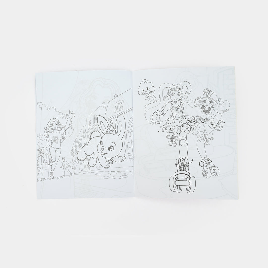 Character Activity Coloring Book with Stickers for Kids