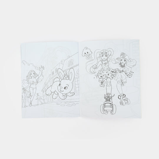 Character Activity Coloring Book with Stickers for Kids