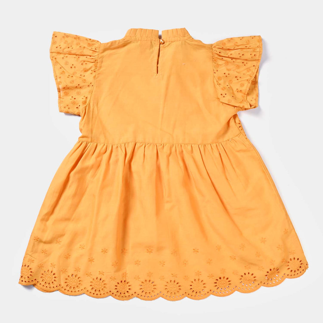 Girls Chicken Kari Chicken Casual Frock Citrus Gala-Citrus