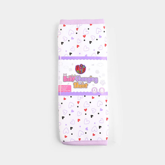 Baby Changing Sheet 13*16 Heart | Purple