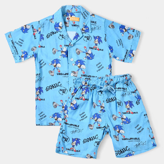 Boys Viscose Woven Suit-Printed