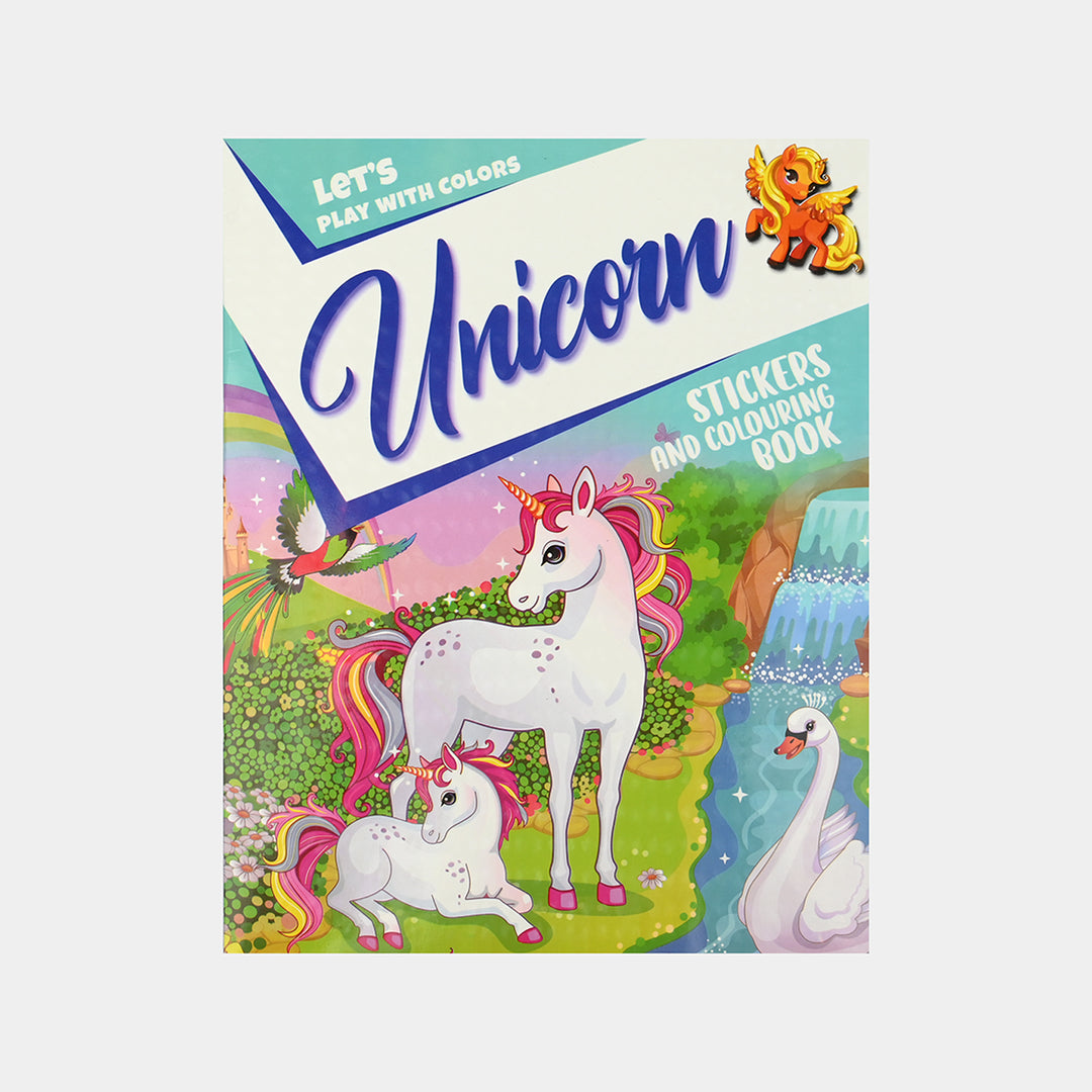 Character Activity Coloring Book with Stickers for Kids