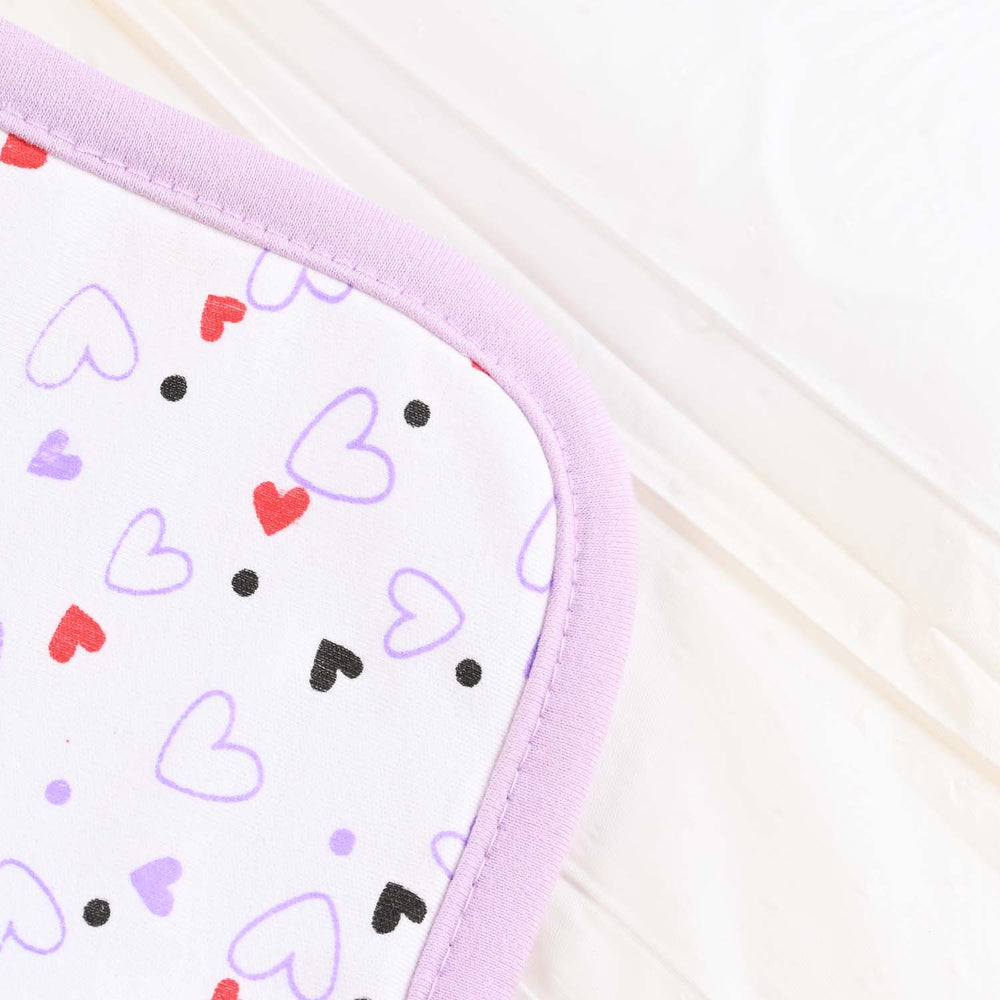 Baby Changing Sheet 13*16 Heart | Purple