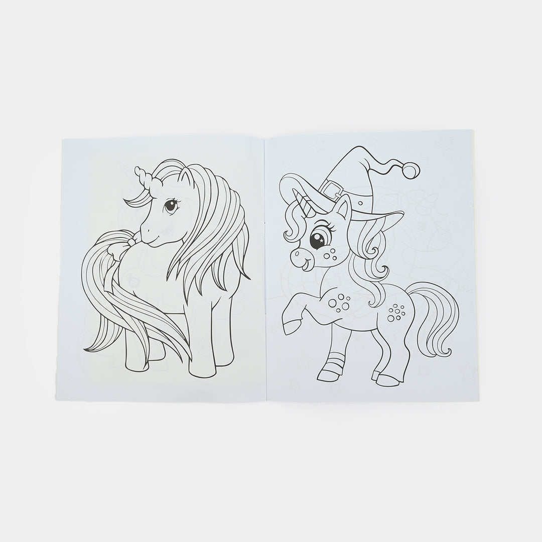 Character Activity Coloring Book with Stickers for Kids