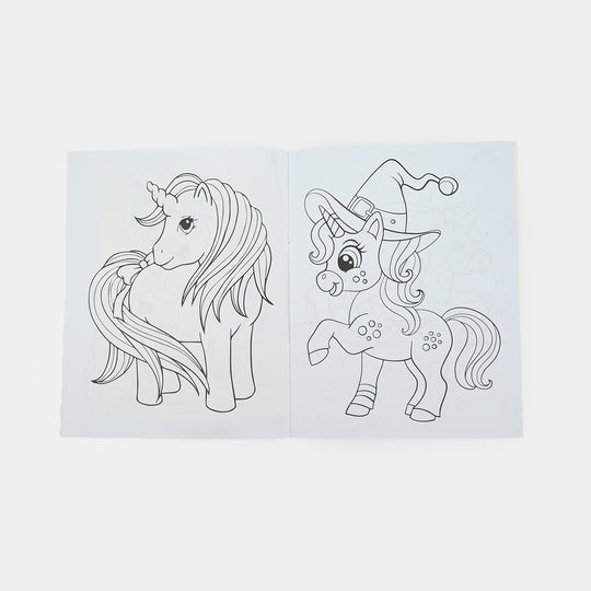 Character Activity Coloring Book with Stickers for Kids