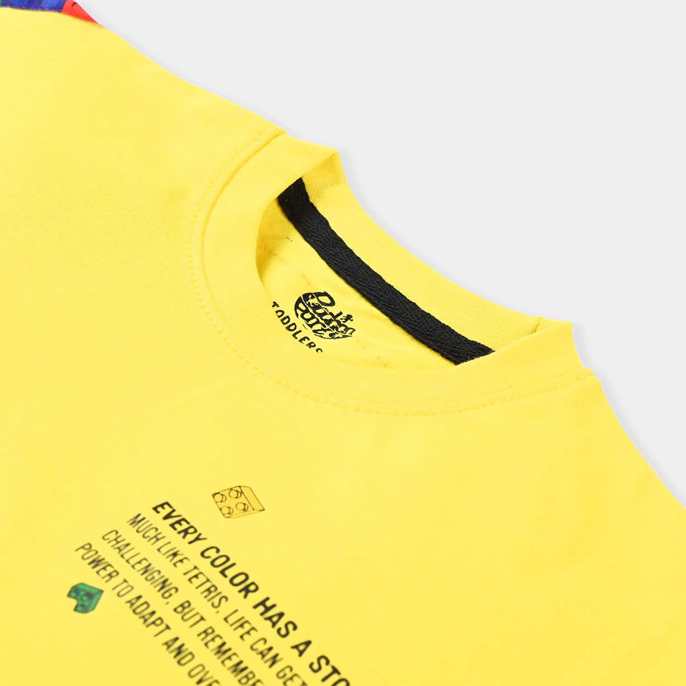 Boys Cotton Jersey T-Shirt H/S Color Story | Yellow