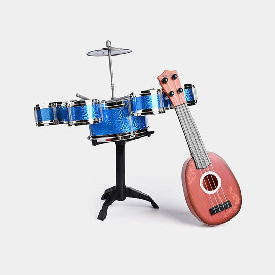 Musical Instrument Drum and Guitar Set