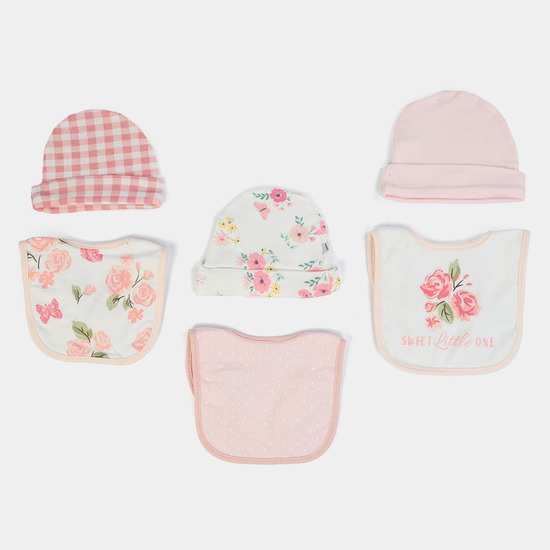 Baby Bib & Cap Pack of 6