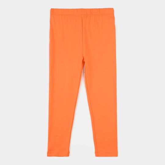 Girls Lycra Jersey Tights - Orange