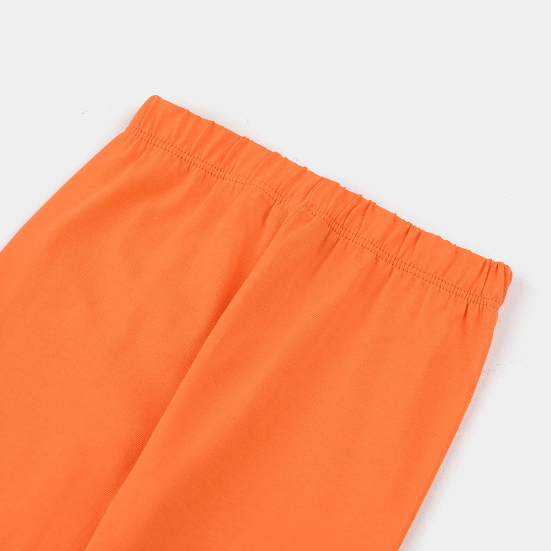 Infant Girls Lycra Jersey Tights - Orange
