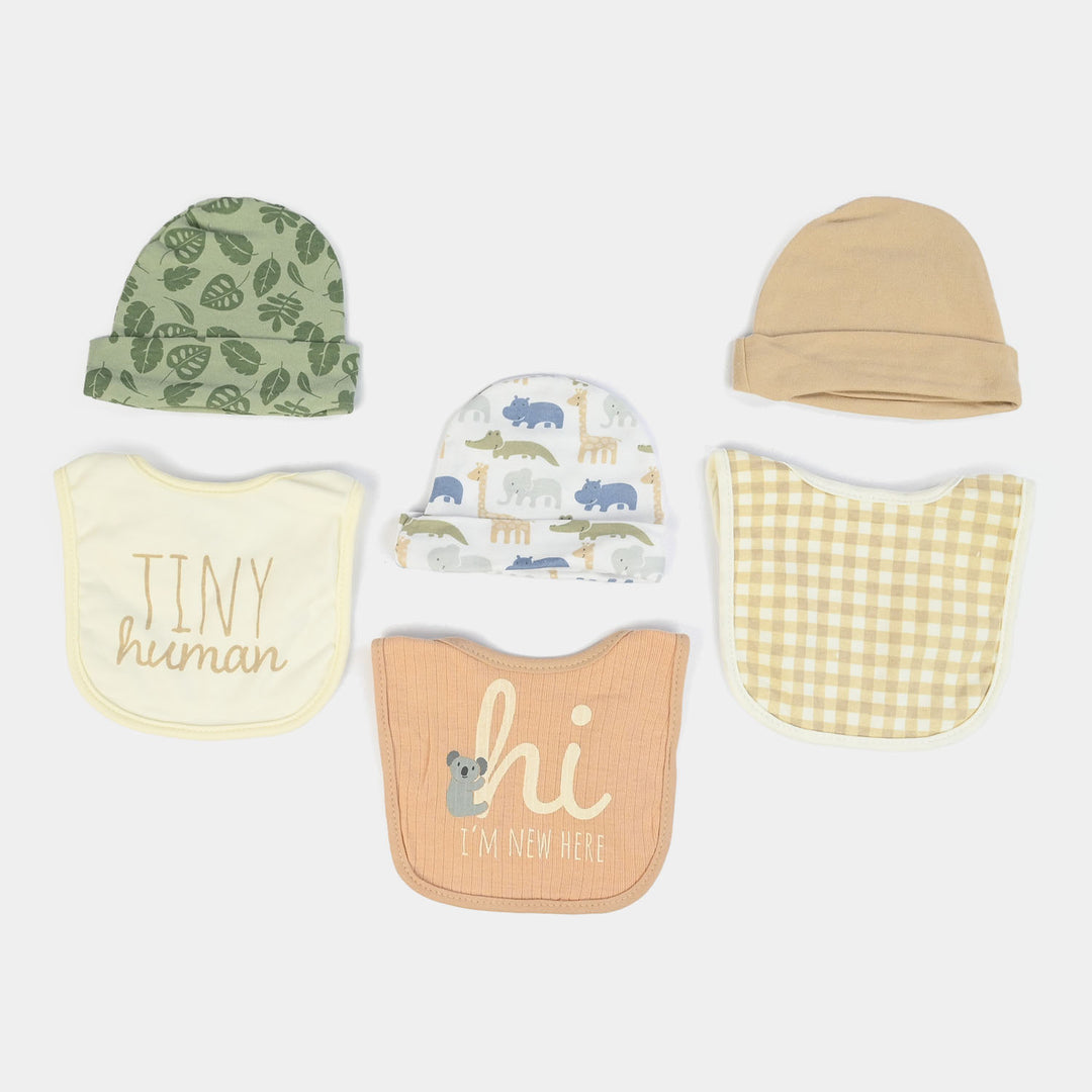Baby Bib & Cap Pack of 6