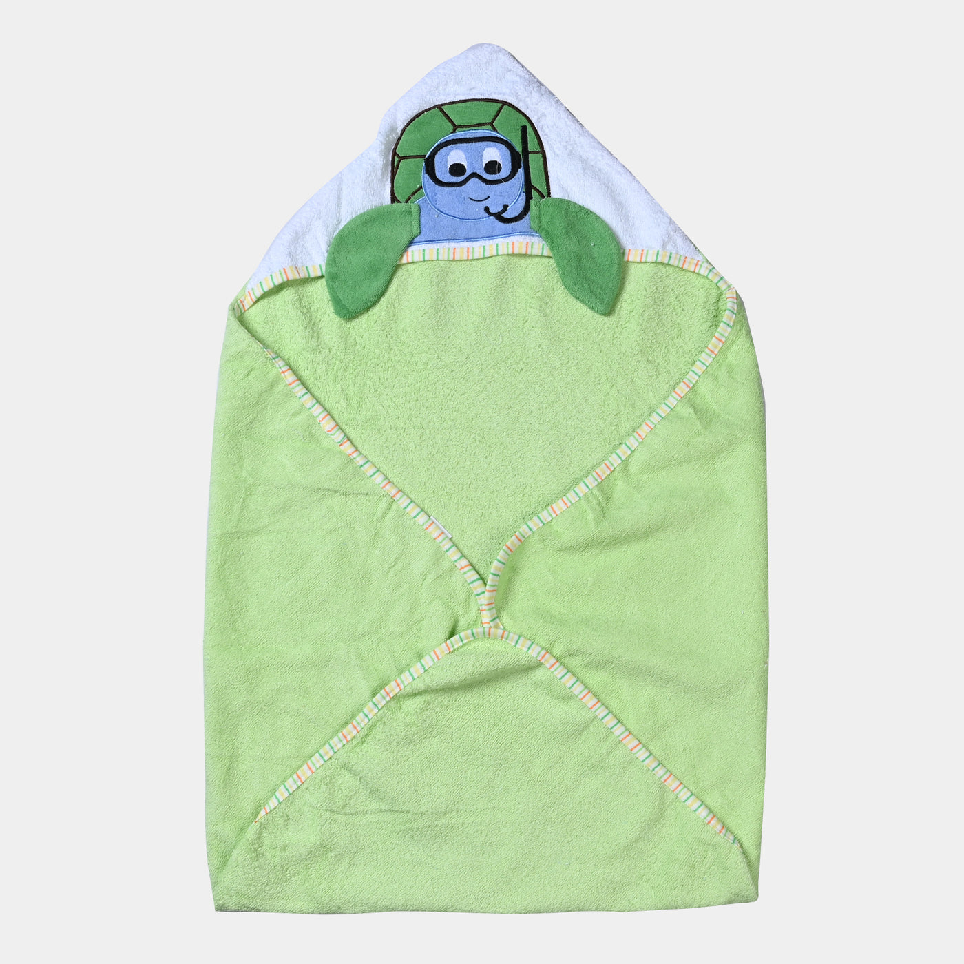 Hooded Baby Bath Towel For Kids | Green