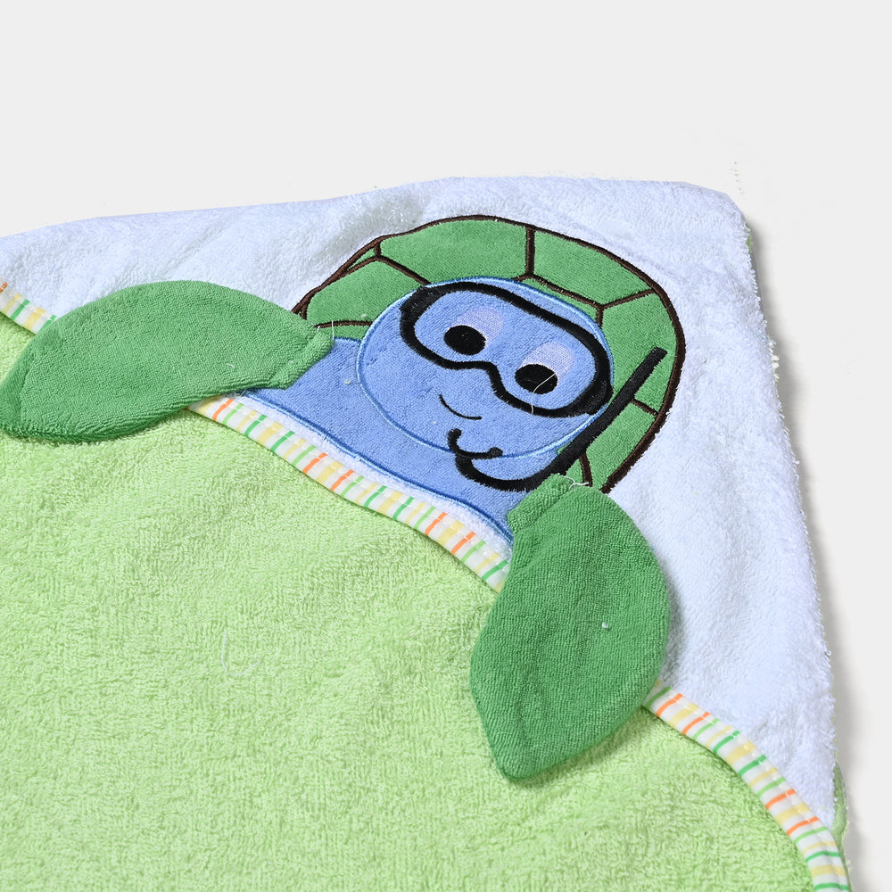 Hooded Baby Bath Towel For Kids | Green