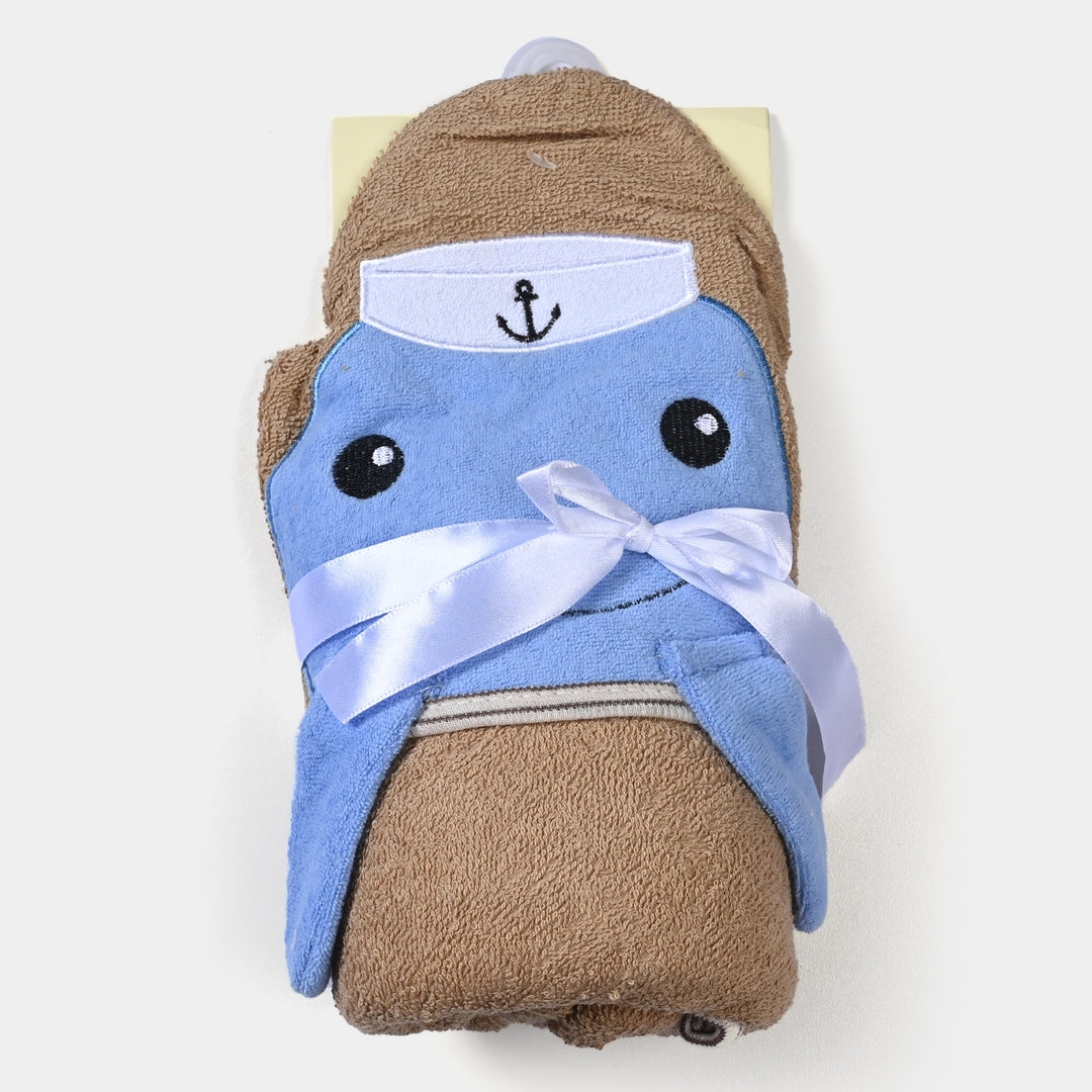 Hooded Baby Bath Towel For Kids | BROWN