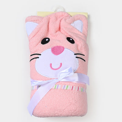 Hooded Baby Bath Towel For Kids | Pink