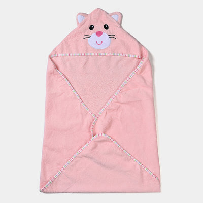 Hooded Baby Bath Towel For Kids | Pink