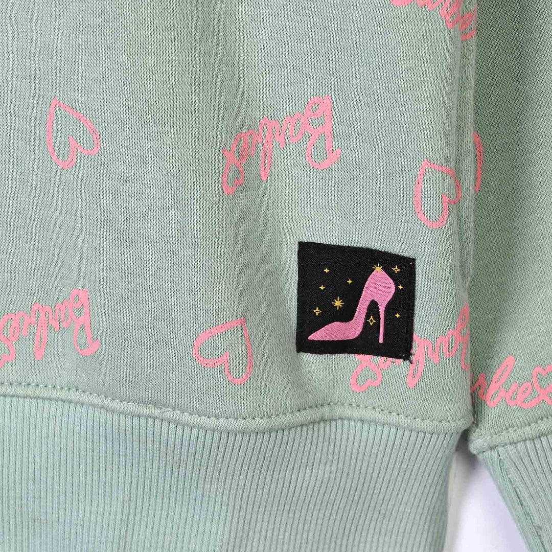 Girls Fleece Knitted Jacket Character-Blue.Surf