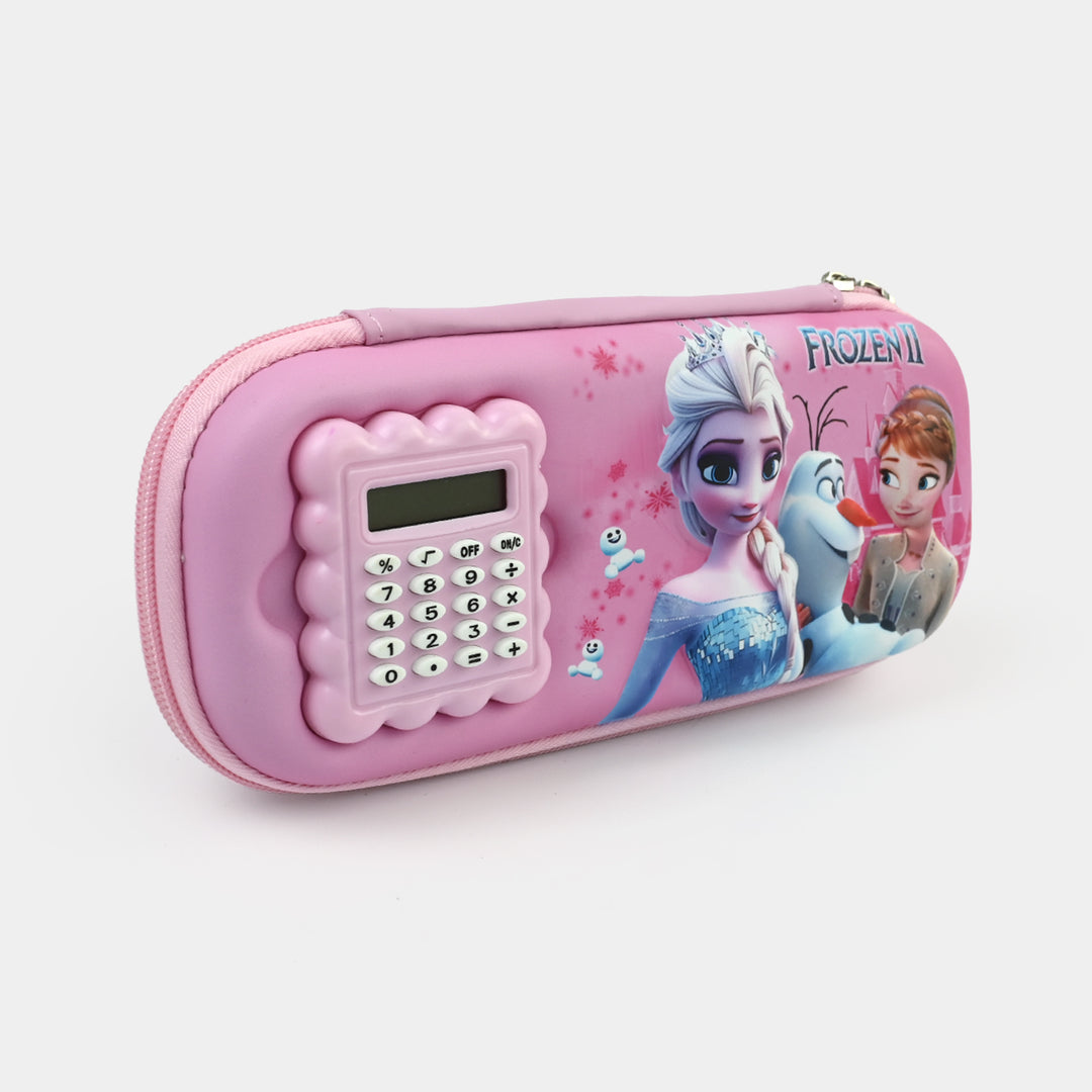 Stationery Pencil Pouch with Built-in Calculator