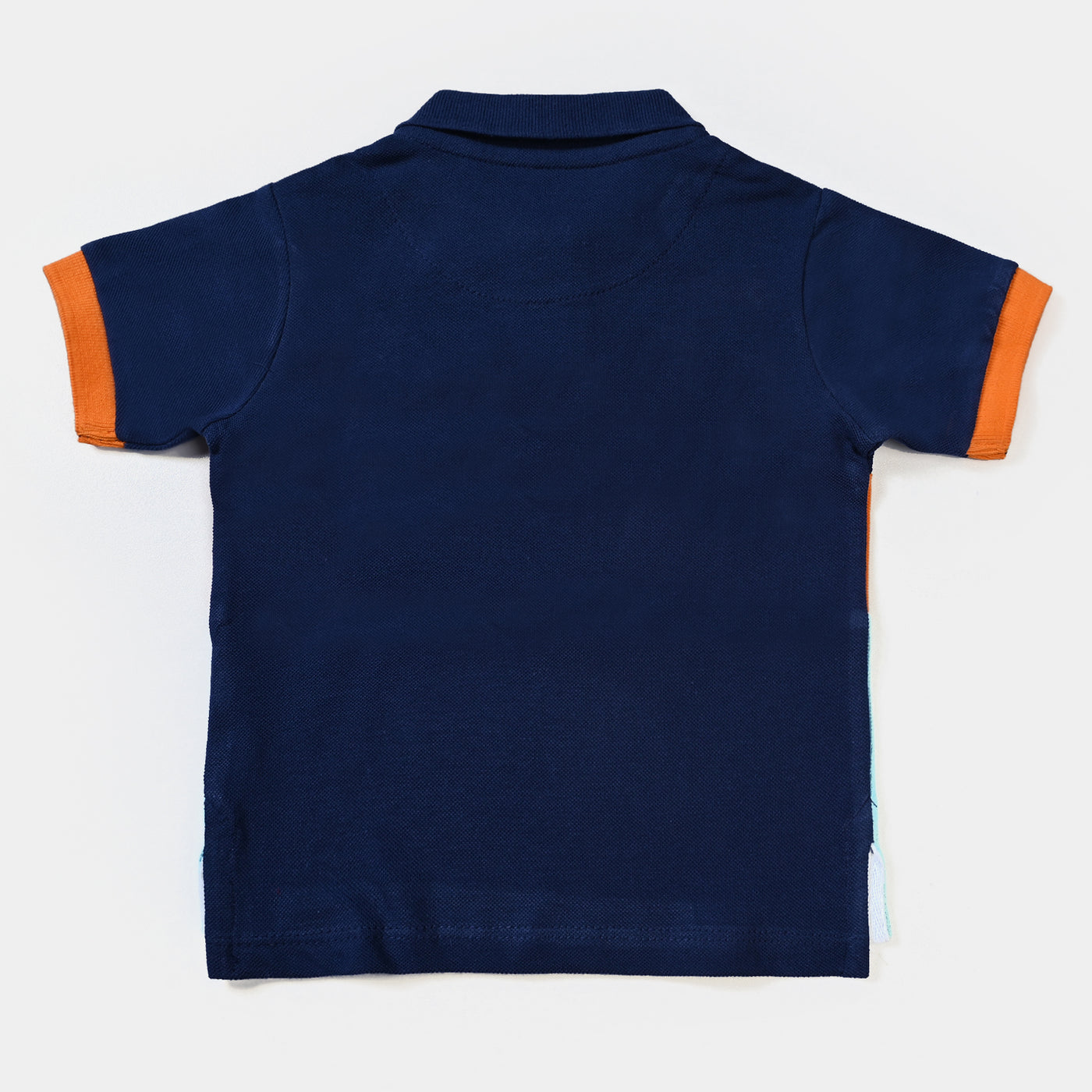 Infant Boys Cotton PK Polo Captain-Navy Peony