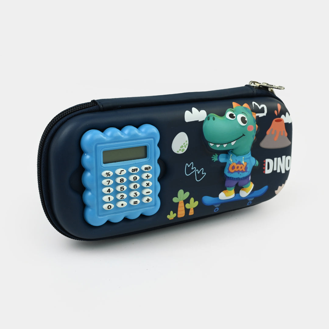Stationery Pencil Pouch with Built-in Calculator