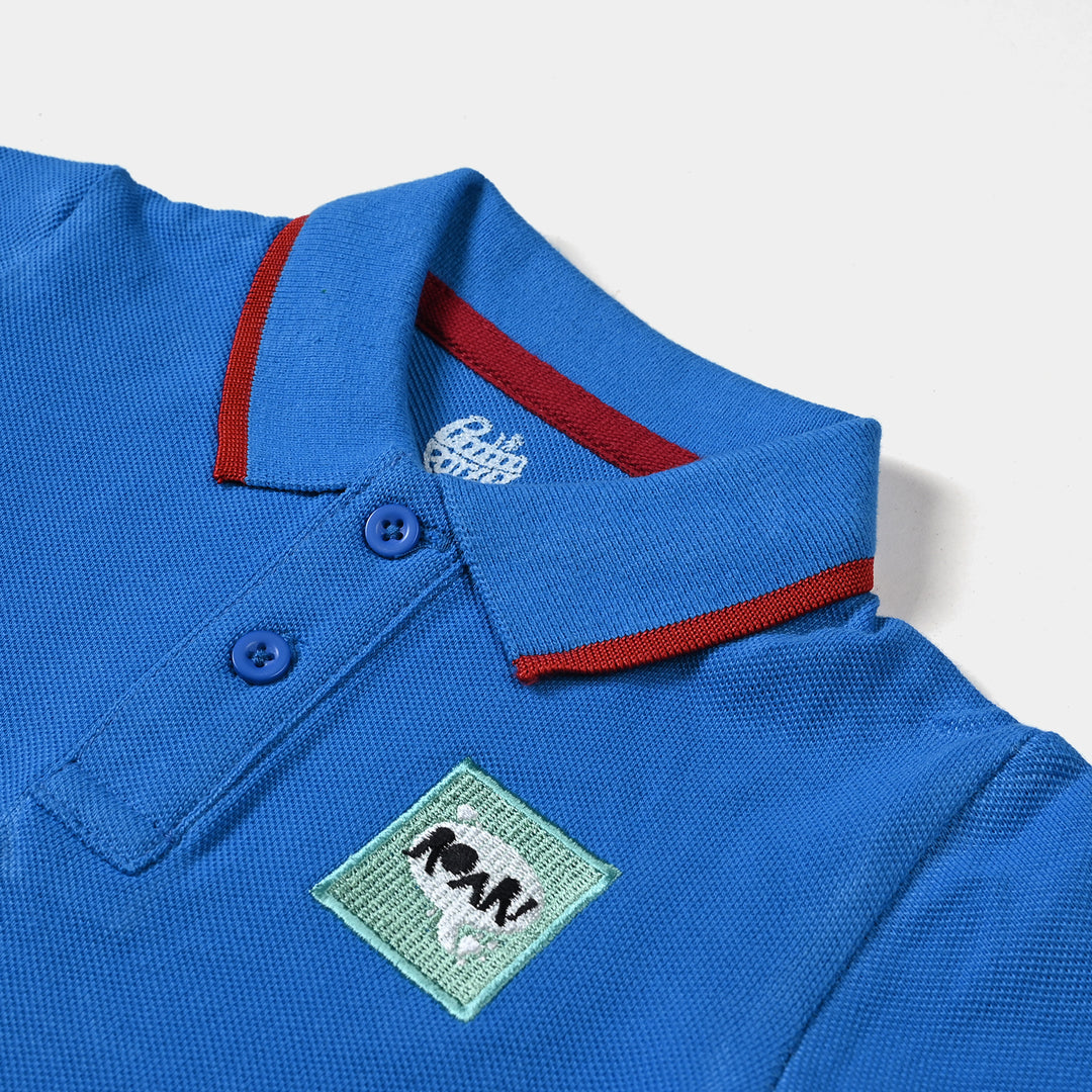 Infant Boys Cotton PK Polo Roar-B.Blue