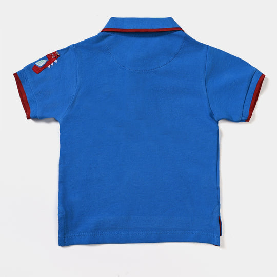 Infant Boys Cotton PK Polo Roar-B.Blue