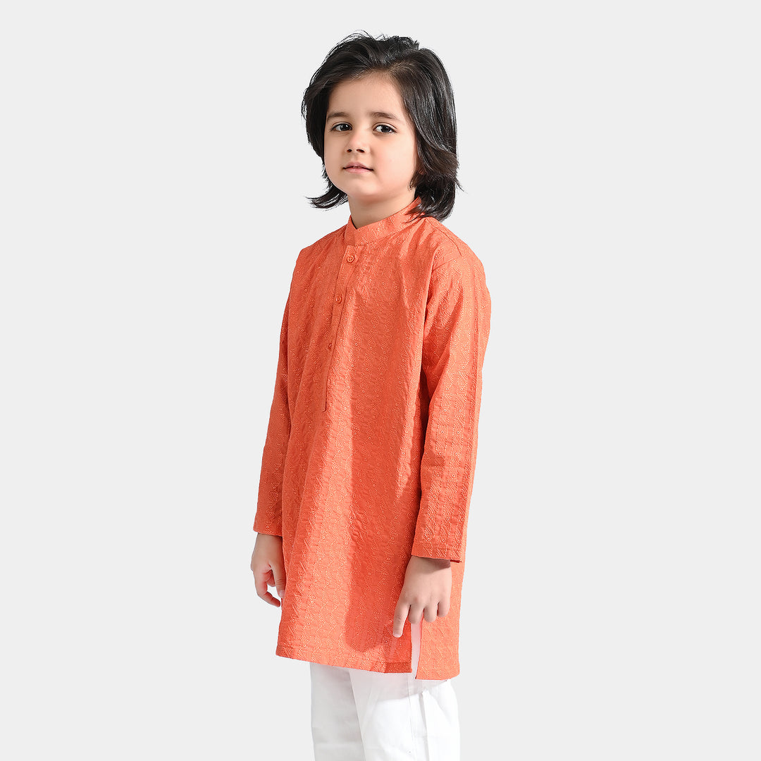 Boys Cotton Basic Kurta (Chicken Kari)