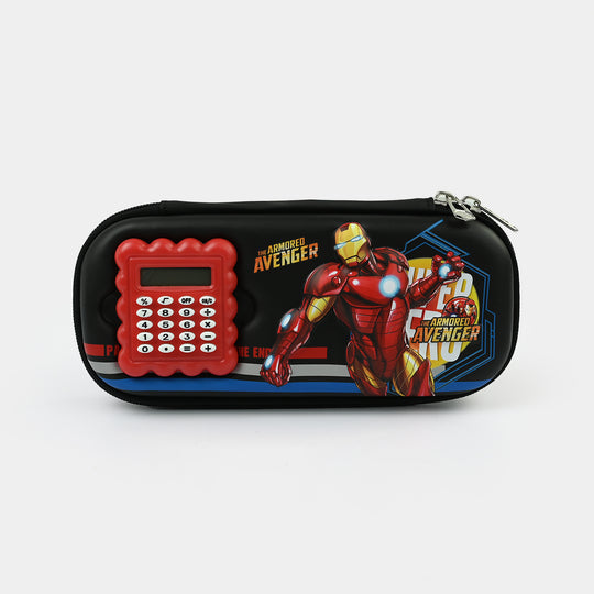 Stationery Pencil Pouch with Built-in Calculator