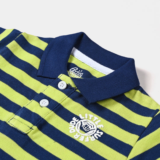 Infant Boys Cotton PK Polo Little Surfer-Stripe