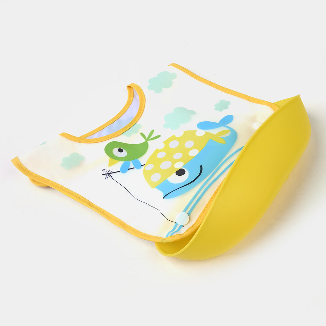 PLASTIC BIB WITH HOLDER FOR BABIES