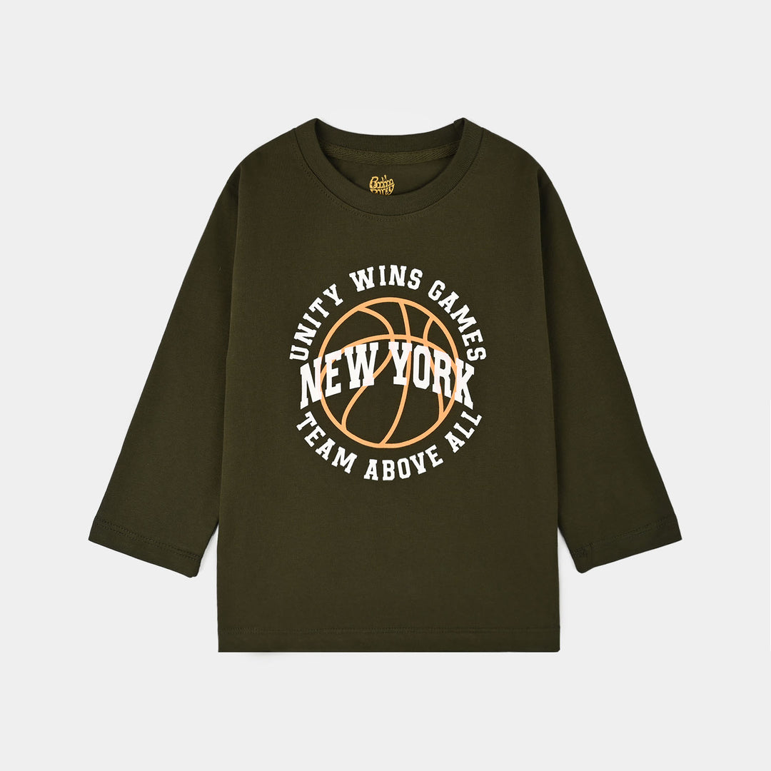 Boys Cotton Jersey T-Shirt F/S Unity Wins Game
