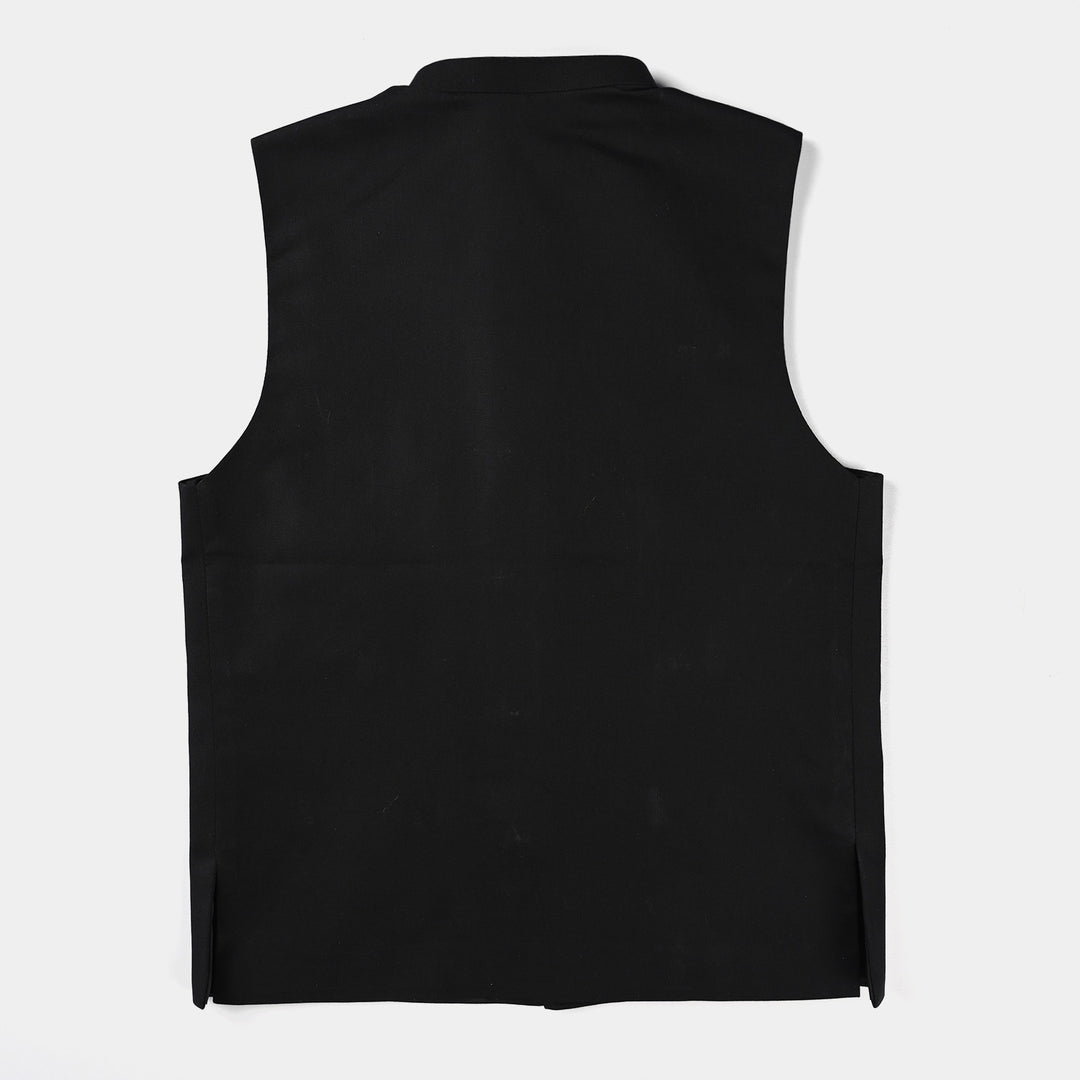 Boys Oxford Waistcoat EMB -BLACK