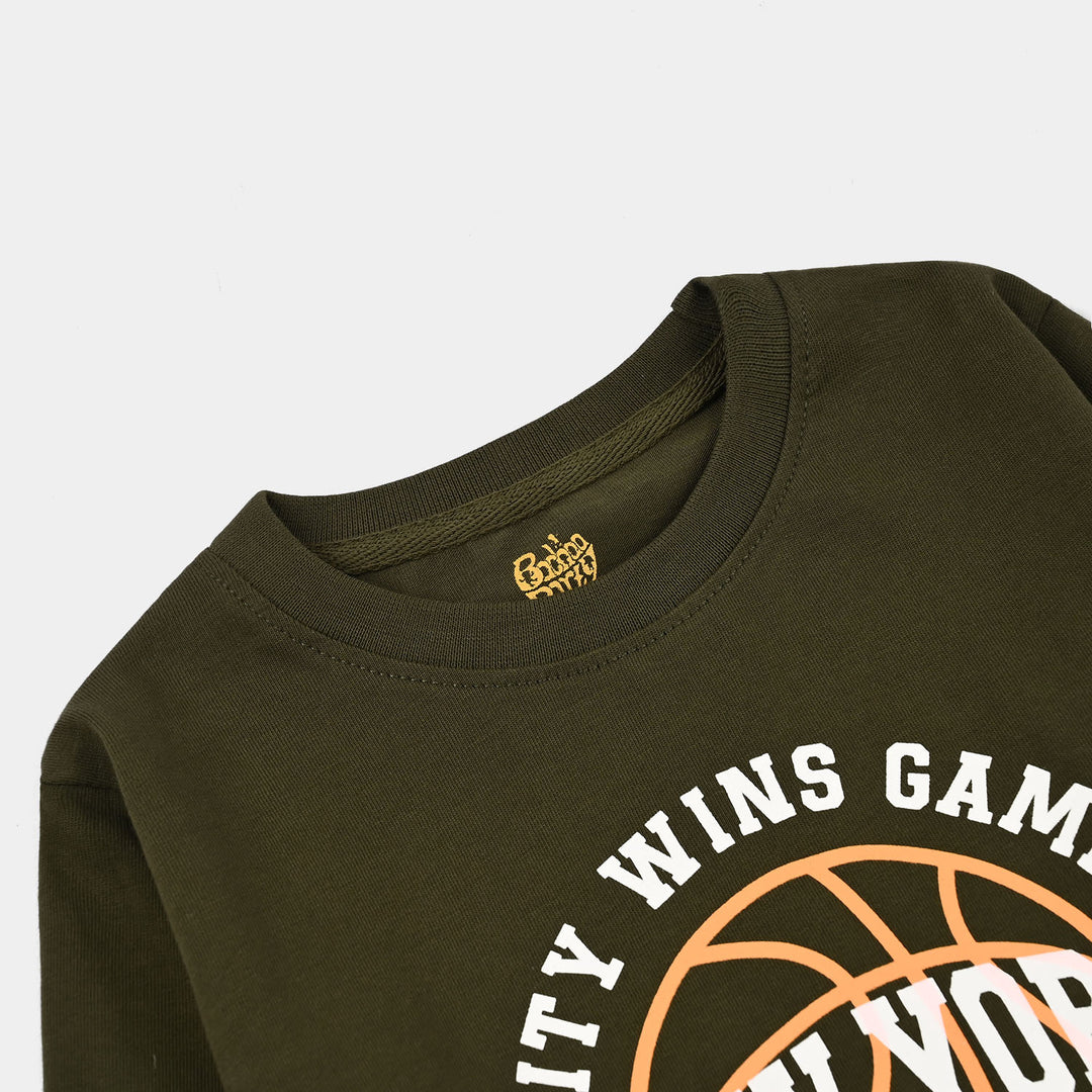 Boys Cotton Jersey T-Shirt F/S Unity Wins Game