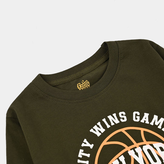 Boys Cotton Jersey T-Shirt F/S Unity Wins Game