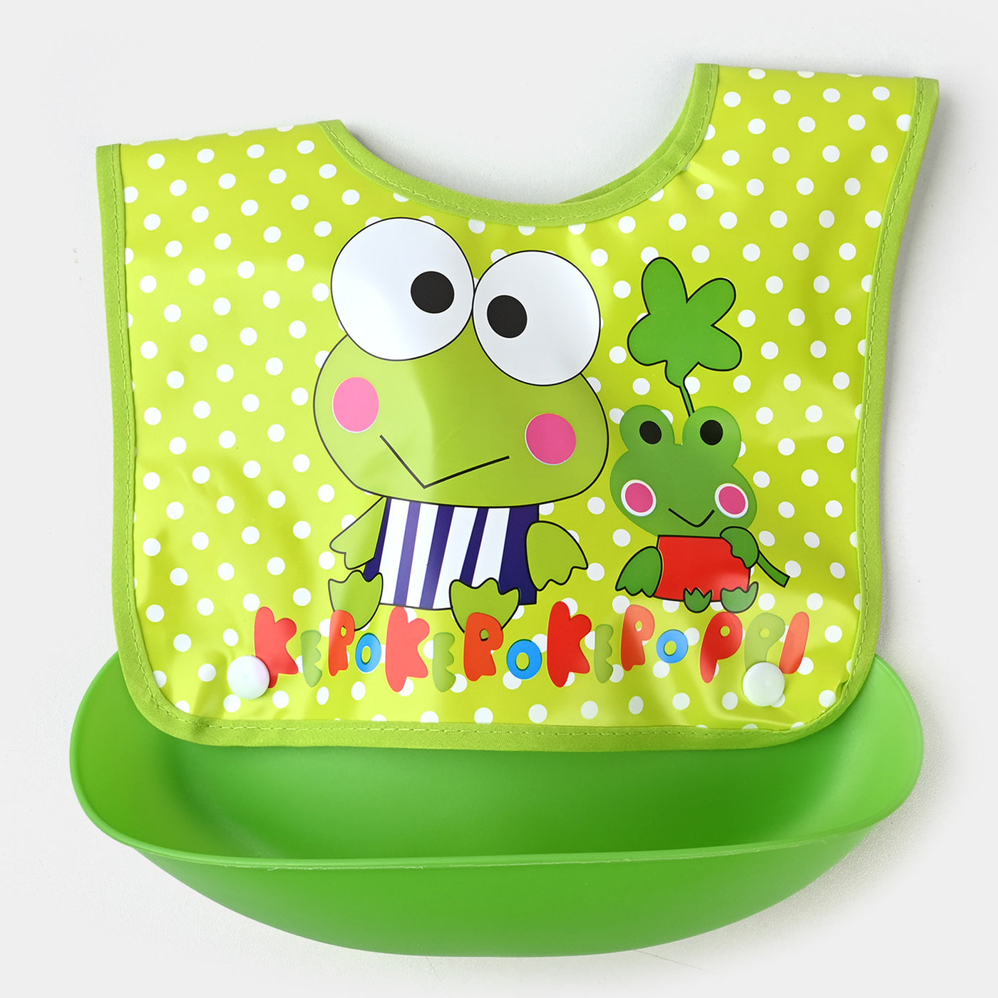 PLASTIC BIB WITH HOLDER FOR BABIES