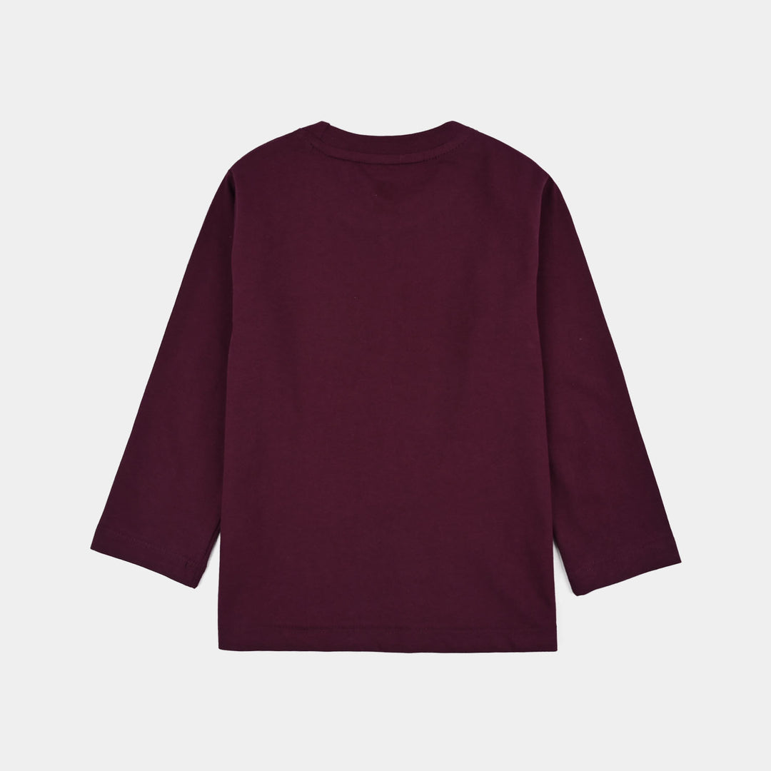 Girls Cotton Jersey T-Shirt Dangling Dreams - Maroon