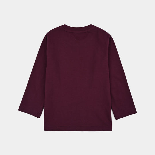 Girls Cotton Jersey T-Shirt Dangling Dreams - Maroon