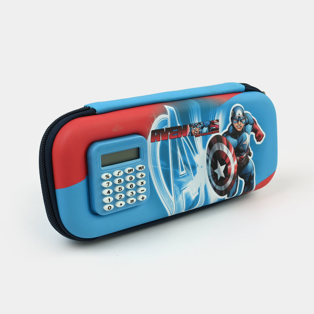 Stationery Pencil Pouch with Built-in Calculator
