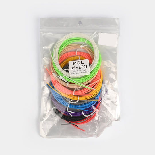 3D Drawing Pen Filament 10PCs Multi - For Kids