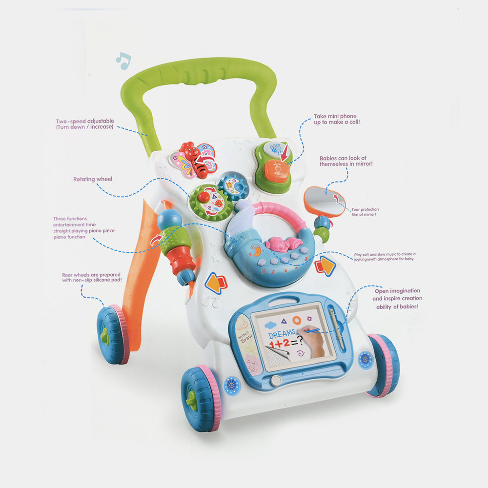 BABY ACTIVITY WALKER WITH EDUCTIONAL TOYS
