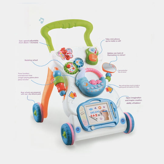 BABY ACTIVITY WALKER WITH EDUCTIONAL TOYS