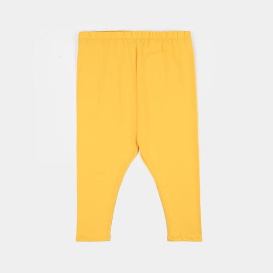 Infant Girls Lycra Jersey Plain Tights Yellow