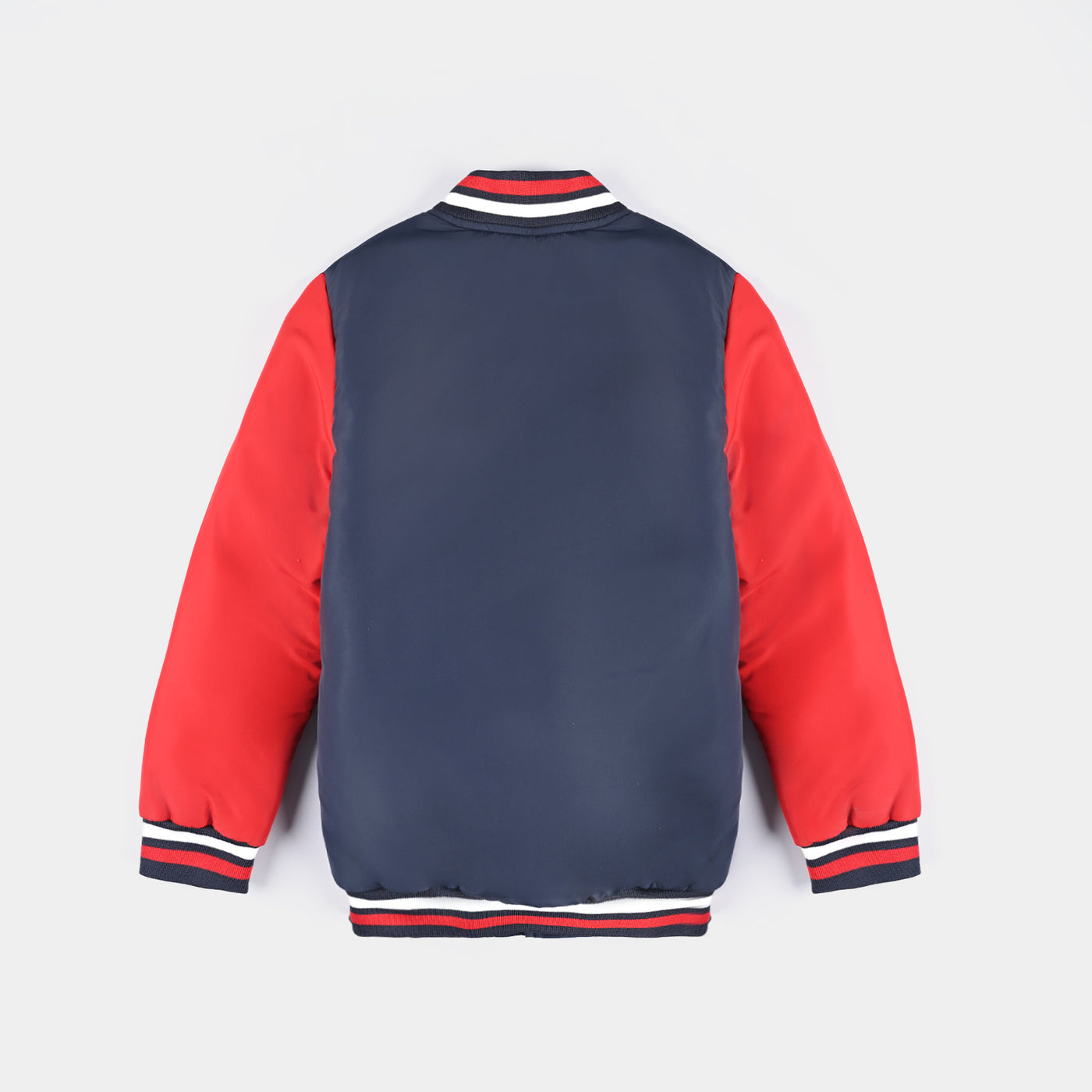 Boys Quilted Jacket Varsity-G-R Navy