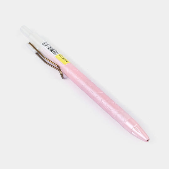Uni-ball One Gel Pen – Translucent Pink with Rose Gold Clip