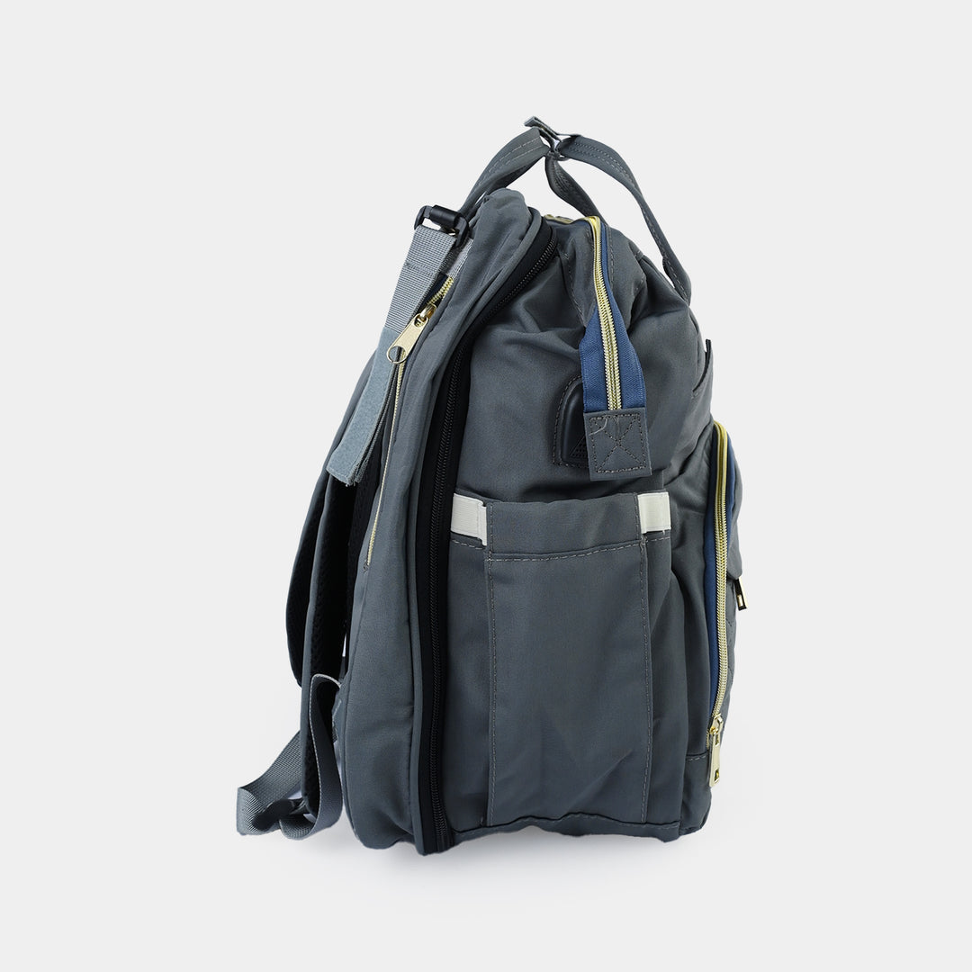 2-in-1 Foldable Diaper Backpack with Expandable Bassinet
