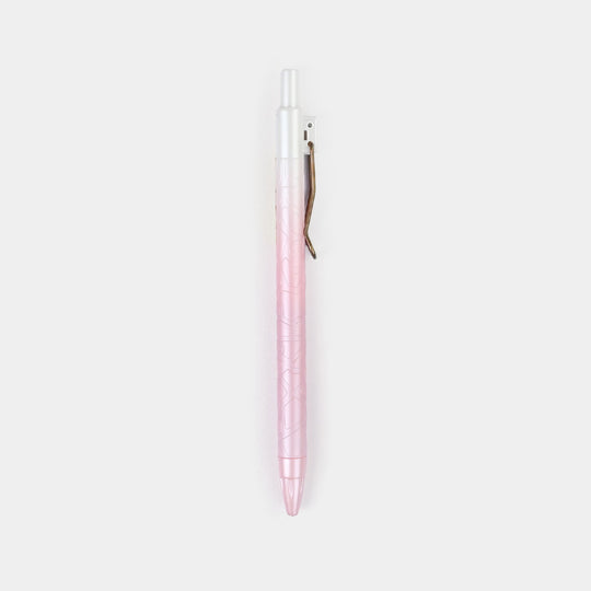 Uni-ball One Gel Pen – Translucent Pink with Rose Gold Clip