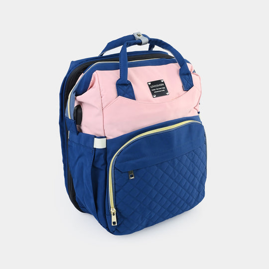 2-in-1 Foldable Diaper Backpack with Expandable Bassinet