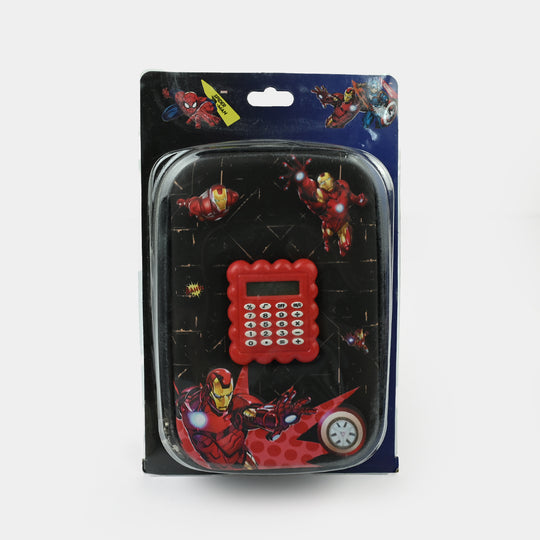 Stationery Pencil Pouch with Built-in Calculator