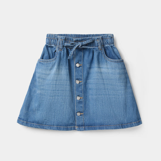 Girls Denim Rigid Skirt - Dark Blue